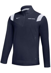 Nike Penn State Nittany Lions Mens Navy Blue Sideline Coach Long Sleeve 1/4 Zip Pullover