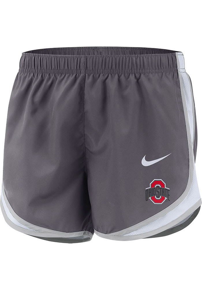 Nike Ohio State Buckeyes Womens Grey Tempo Shorts