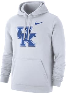 Nike Kentucky Wildcats Mens White Logo Club Fleece Long Sleeve Hoodie