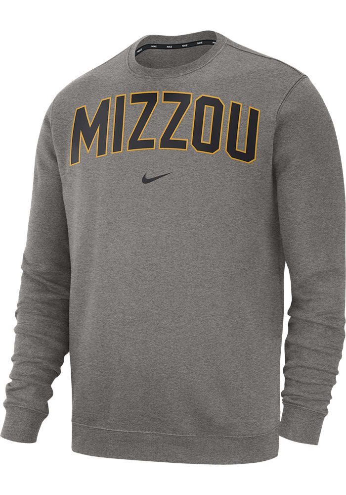 Nike Missouri Tigers Mens Grey Club Fleece Long Sleeve Hoodie