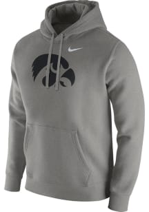 Nike Iowa Hawkeyes Mens Grey Club Fleece Long Sleeve Hoodie