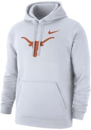 Nike Texas Longhorns Mens White Club Fleece Long Sleeve Hoodie