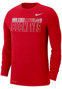 Nike Ohio State Buckeyes Red Legend Team Issue Long Sleeve T-Shirt