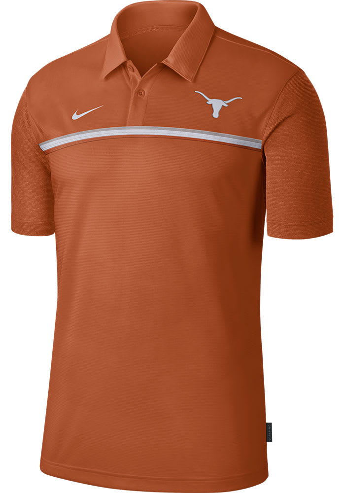 Nike Texas Longhorns Mens Burnt Orange Dry Short Sleeve Polo