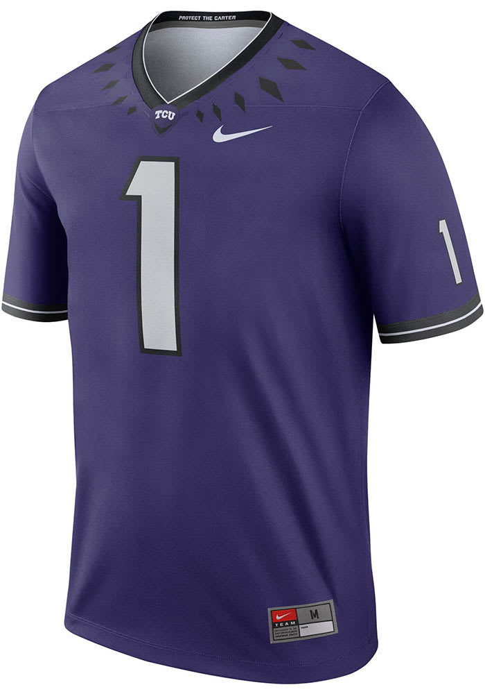 Men's Nike #1 Purple TCU Horned Frogs Untouchable Football Jersey