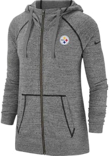 Nike Pittsburgh Steelers Womens Grey Vintage Long Sleeve Full Zip Jacket