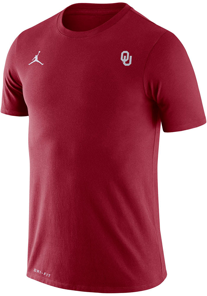 Nike Oklahoma Sooners Crimson Jordan Small Left Chest Logo Short Sleeve T Shirt
