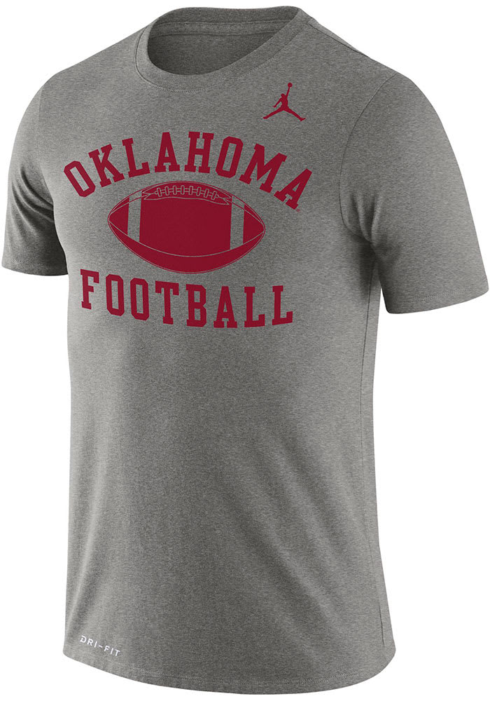 Nike Oklahoma Sooners Grey Legend Football Short Sleeve T Shirt