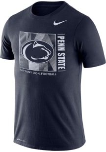 Nike Penn State Nittany Lions Navy Blue DriFit Team Issue Football Short Sleeve T Shirt