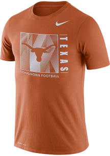 Nike Texas Longhorns Burnt Orange DriFit Team Issue Football Short Sleeve T Shirt