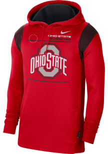 Nike Ohio State Buckeyes Mens Red Sideline Therma Hood