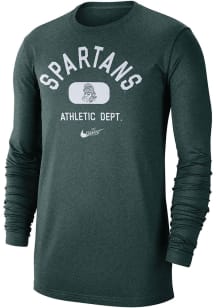 Mens Michigan State Spartans Green Nike Textured Tee