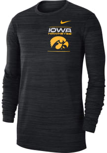 Nike Iowa Hawkeyes Black Sideline Velocity Long Sleeve T-Shirt