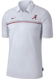 Nike Alabama Crimson Tide Mens White Team Issue Short Sleeve Polo
