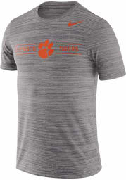 Nike Clemson Tigers Grey Velocity GFX Legend Short Sleeve T Shirt