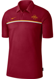 Nike Iowa State Cyclones Mens Crimson Team Issue Short Sleeve Polo