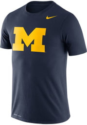 Nike Michigan Wolverines Navy Blue Legend Logo Short Sleeve T Shirt