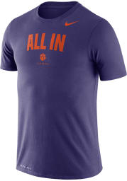 Nike Clemson Tigers Purple DriFit Phrase Short Sleeve T Shirt