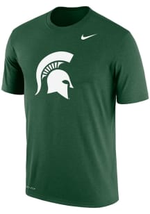 Michigan State Spartans Green Nike DriFit Logo Short Sleeve T Shirt