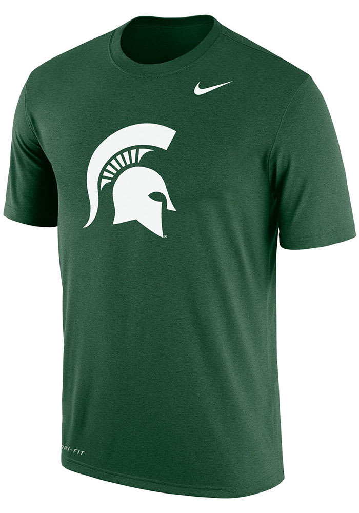 Nike Michigan State Spartans Green DriFit Logo Short Sleeve T Shirt