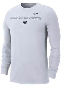 Nike Penn State Nittany Lions White Team Issue Sideline Long Sleeve T Shirt