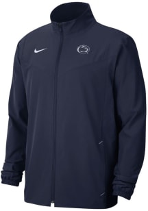 Nike Penn State Nittany Lions Mens Blue Sideline Woven Full Zip Light Weight Jacket