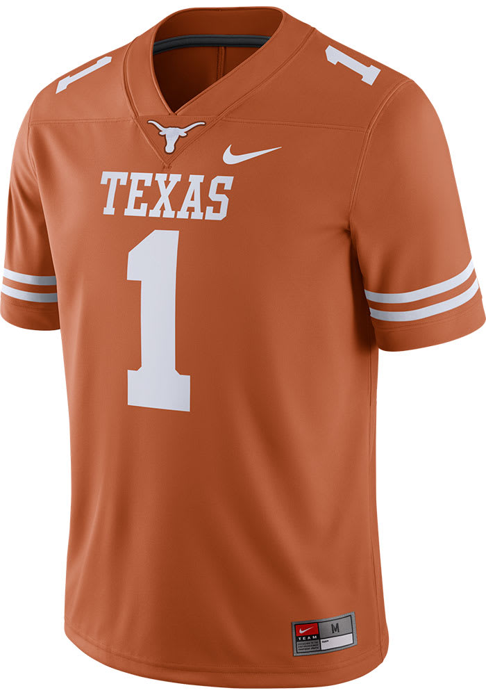 Nike Texas Longhorns Road Jersey - Burnt Orange