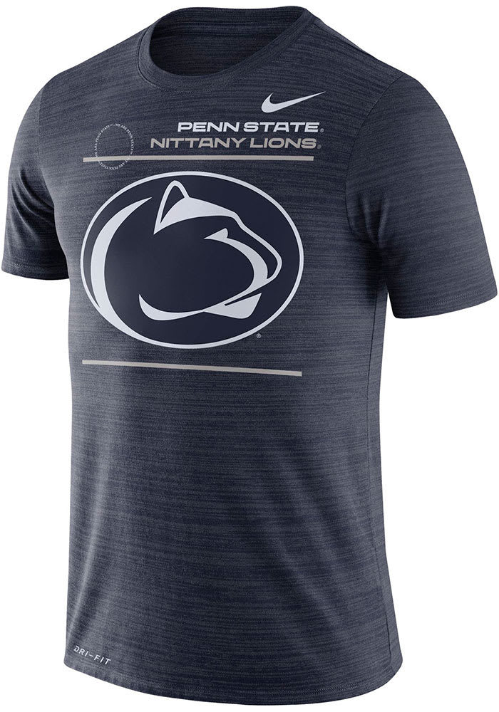 Nike Penn State Nittany Lions Navy Blue Sideline Velocity Short Sleeve T Shirt