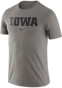 Nike Iowa Hawkeyes Grey Asbury Wordmark Short Sleeve T Shirt