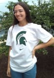 Nike Michigan State Spartans White Asbury Logo Short Sleeve T Shirt