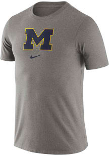 Nike Michigan Wolverines Grey Asbury Logo Short Sleeve T Shirt