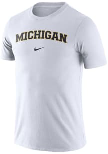 Nike Michigan Wolverines White Asbury Wordmark Short Sleeve T Shirt