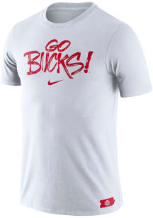 Nike Ohio State Buckeyes White Brush Phrase Short Sleeve T Shirt