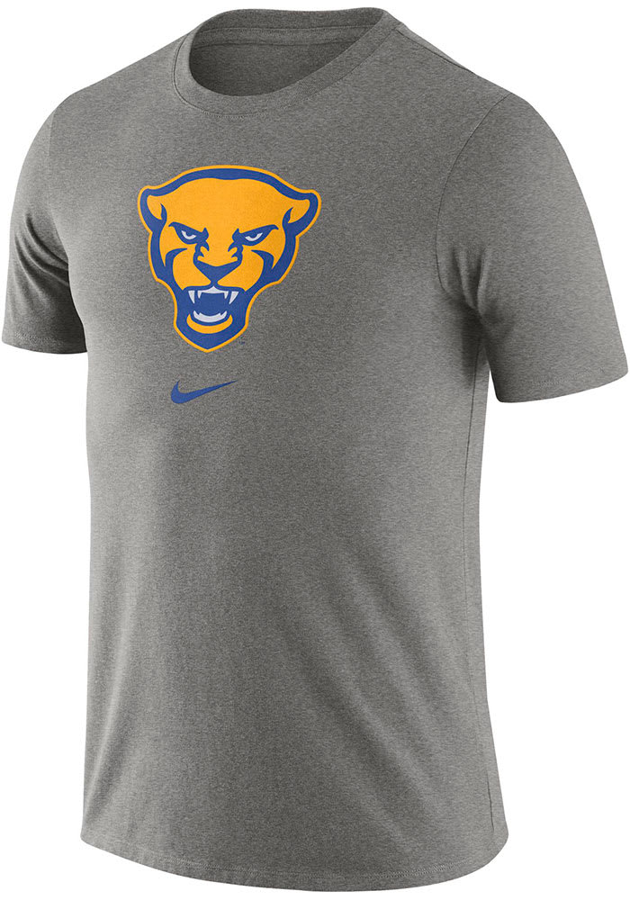 Nike Pitt Panthers Grey Asbury Logo Short Sleeve T Shirt
