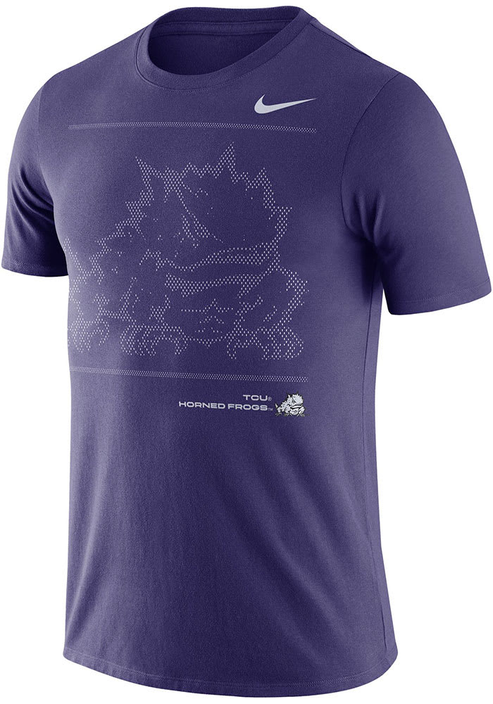 Nike TCU Horned Frogs Purple Sideline Team Issue Short Sleeve T Shirt