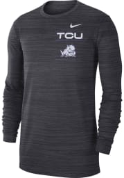 Nike TCU Horned Frogs Grey Sideline Velocity Long Sleeve T-Shirt