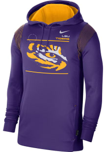 Nike LSU Tigers Mens Purple Sideline Therma Hood