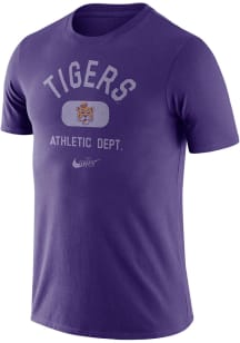 Nike LSU Tigers Purple Old School Arch Short Sleeve Fashion T Shirt