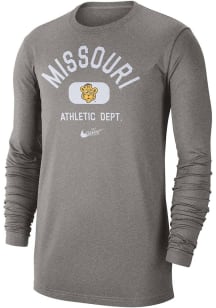 Nike Missouri Tigers Grey Textured Long Sleeve T Shirt