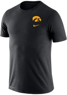 Iowa Hawkeyes Black Nike DriFIT DNA Short Sleeve T Shirt