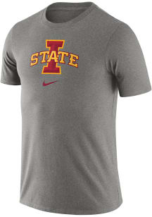 Nike Iowa State Cyclones Grey Essential Logo Short Sleeve T Shirt