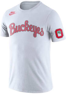 Nike Ohio State Buckeyes White Retro Team Short Sleeve T Shirt