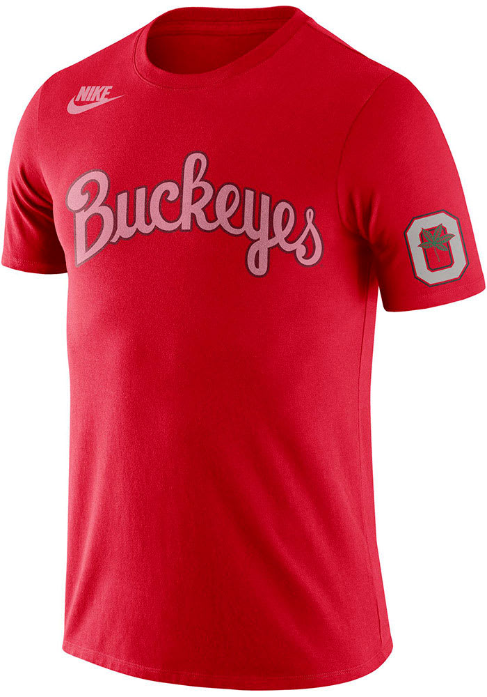 Nike Ohio State Buckeyes Red Retro Team Short Sleeve T Shirt