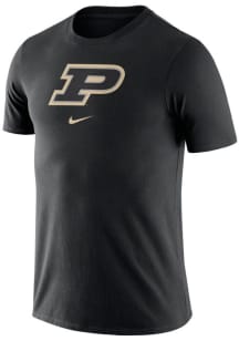 Purdue Boilermakers Black Nike Essential Logo Short Sleeve T Shirt