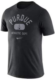 Nike Purdue Boilermakers Black Old School Arch Short Sleeve Fashion T Shirt