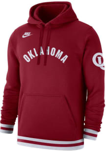 Nike Oklahoma Sooners Mens Crimson Retro Fleece Fashion Hood