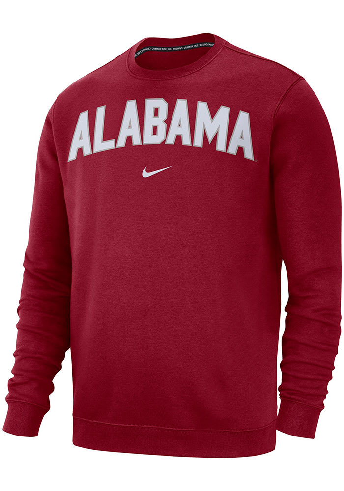 Nike Alabama Crimson Tide Club Fleece Arch Sweatshirt - Crimson