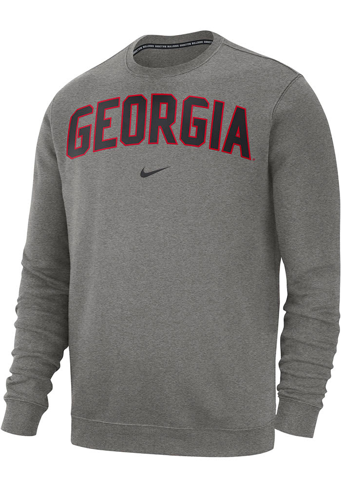 Nike Georgia Bulldogs Club Fleece Arch Sweatshirt - Grey