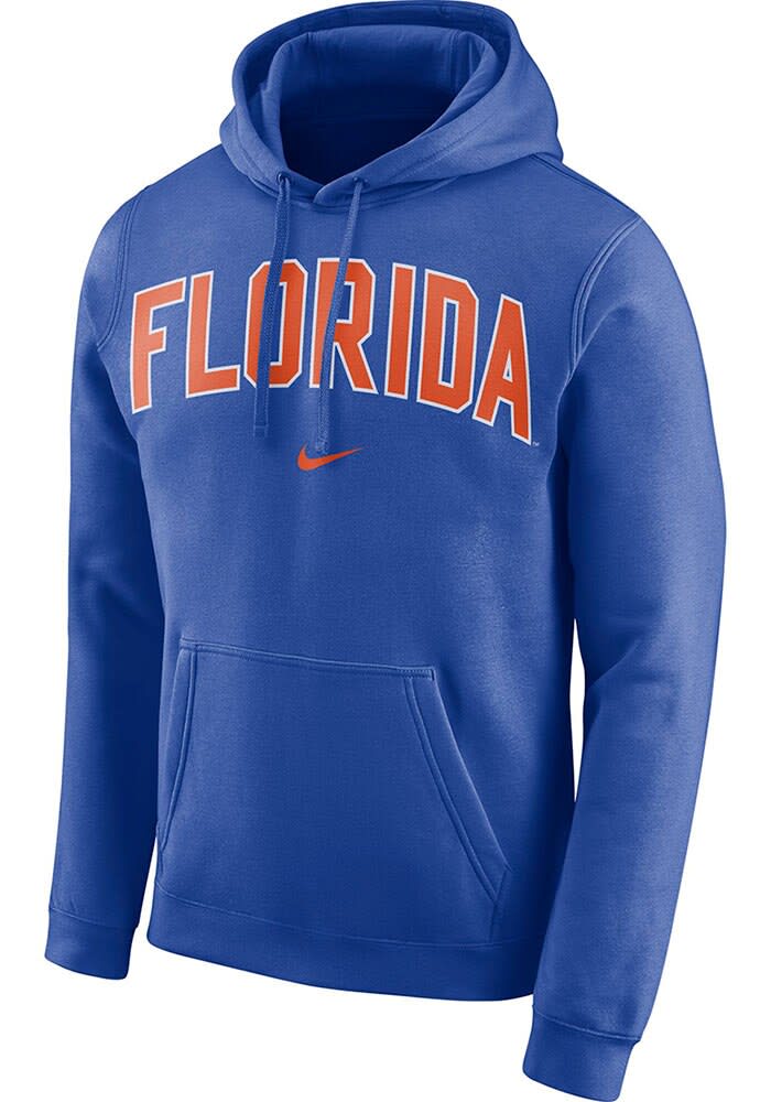 Nike Florida Gators Mens ROYAL Club Fleece Arch Hoodie - 12556360