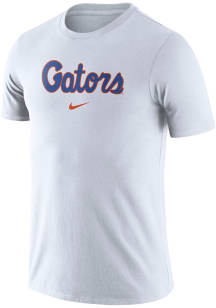 Nike Florida Gators White Essential Wordmark Short Sleeve T Shirt